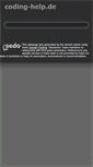 Mobile Screenshot of coding-help.de